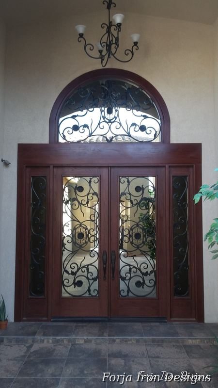Wood Door with Transom